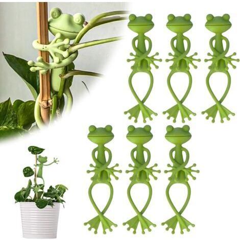 Lot de 6 supports de plantes grenouille pour plantes grimpantes - Support pour plantes grimpantes - Support pour plantes grimpantes - Pour décoration en pot (1/5)