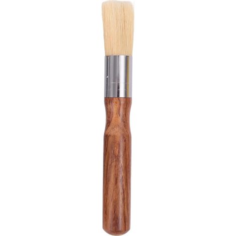 Holzkaffeebürste, weiche Schweinehaarbürsten, ergonomischer Griff, Hellbraun, 2PCS (1/2)