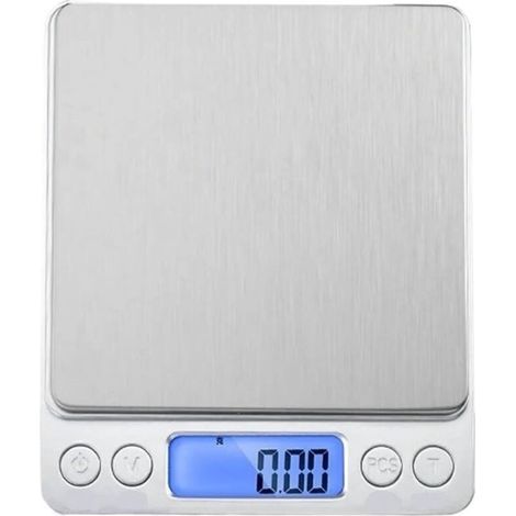 Mini Digital Pocket Kitchen Scale in Stainless Steel, Precision Electronic Scale for Jewelry, Weighs to the Gram (0.01g / 500g) (1/5)