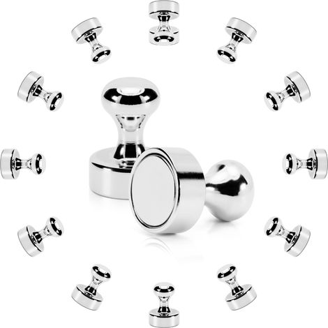12 pièces Aimants Puissants en Néodyme pour Tableau Blanc, Magnets Frigo 12x16 mm + Boîte (1/5)