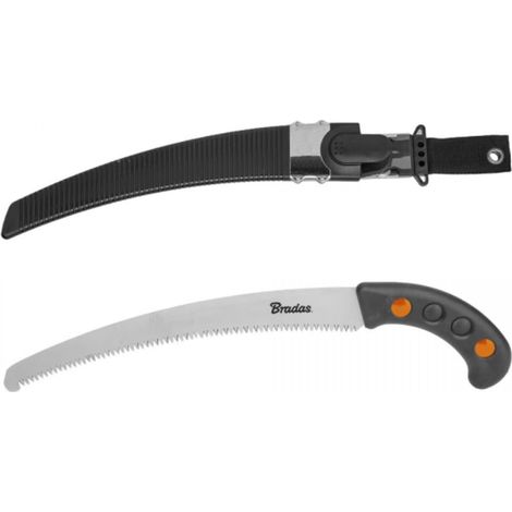 SCIE À BRANCHER, SCIE À TRONÇONNER, 32 CM, SCIE À ARBRES, ENTRETIEN DES ARBRES AVEC ÉTUI + CLIP CEINTURE BRADAS KT-V1404K