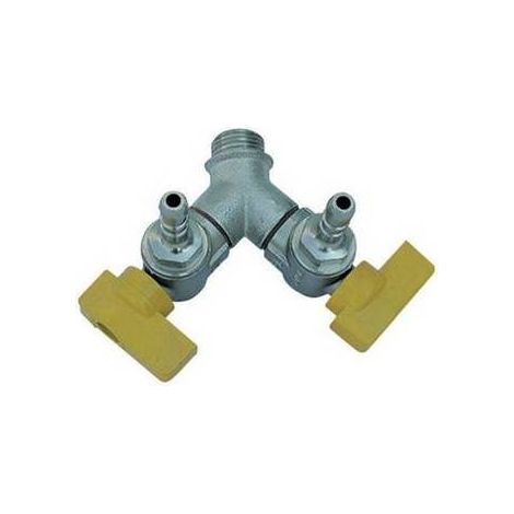 BOLLA MASCHIO 2 RUBINETTI A SQUADRA Misura: 1/2 x 0,8 Gpl  DN 15