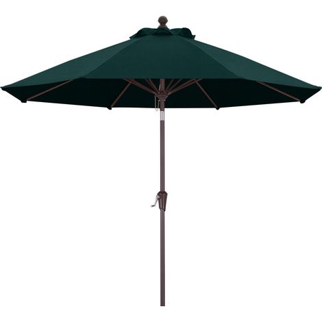 Parasol de terrasse en oléfine de 2,7 m - Ne se décolore pas - Bleu paon (1/5)