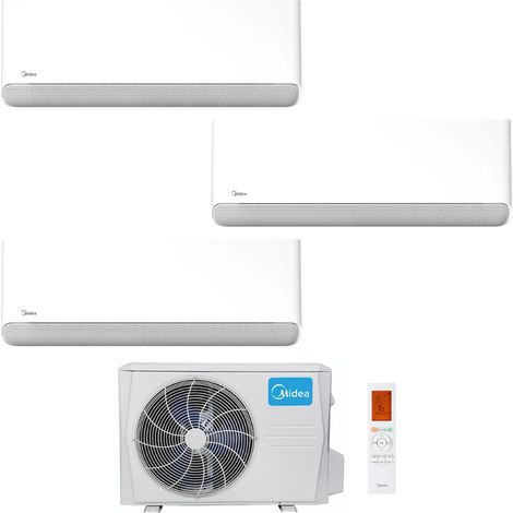 Ensemble climatiseur reversible tri-split 2kw + 2kw + 2kw mural connecté BREEZELESS E - MIDEA