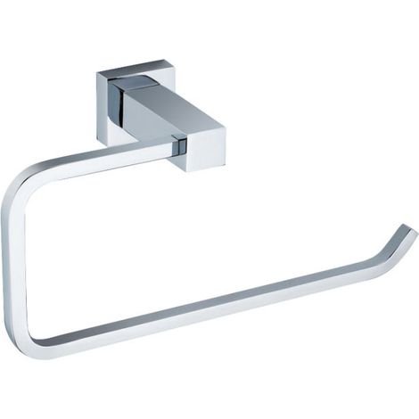 Modern Square Towel Ring Chrome (1/2)