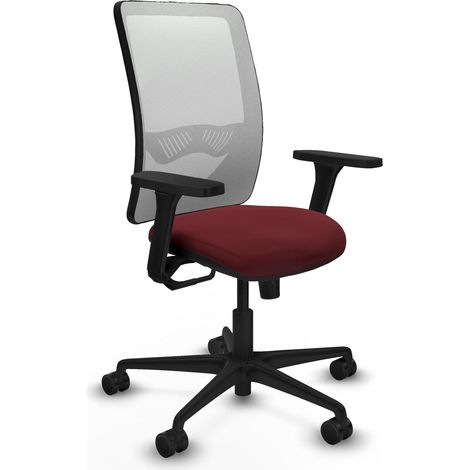 Silla de oficina piqueras y crespo Zulema blanco malla cuero sintético (1/2)