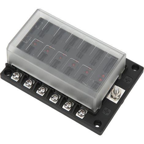 Universeller Sicherungskasten mit 1 Eingang und 12 Ausgängen, 10-32 V, mit LED-Anzeigen, für Auto, Boot und Wohnmobil. (1/5)