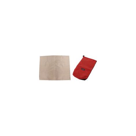Tapis ignifugé en fibre de verre résistant aux hautes températures pour foyer extérieur, accessoires pour barbecue, camping et pique-nique, grand format 100 x 80 cm / 39,37 x 31,50 pouces (1/5)