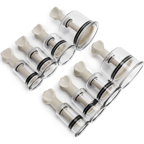 Ensemble de 8 ventouses rotatives pour acupuncture manuelle avec ventouses de massage sous vide (1/5)
