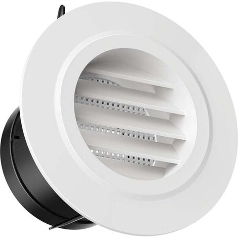 Ulisem75mm Grille de Ventilation en Plastique Aeration Ronde avec Moustiquaire Grille (1/4)