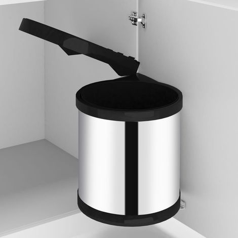 vidaXL Pattumiera da Incasso per Cucina in Acciaio Inossidabile 8 (1/5)