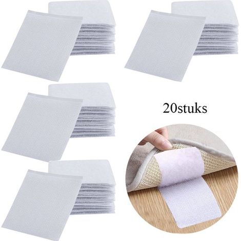 Velcro autocollant blanc - velcro double face - patch velcro - 20 pièces de ruban adhésif antidérapant (1/5)