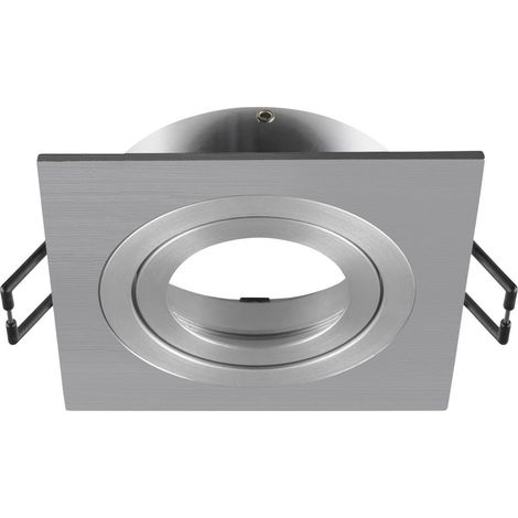 Collerette spot encastré NEW TRIA® 75 intérieur carré orientable alu - SLV - 1007350 (1/3)