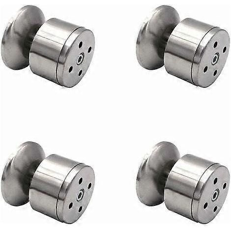 Ensemble de 4 pieds de meuble réglables en acier inoxydable, 8 cm (1/5)