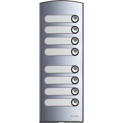 VIMAR - 1358 2M 8-Tasten-Zusatzplatte aus Aluminium