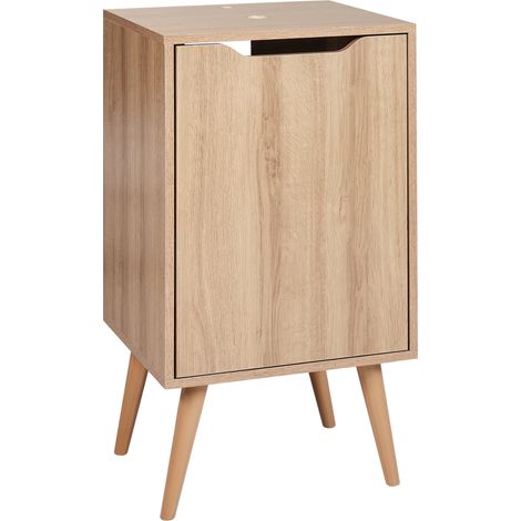 Mueble para lavabo 45 x 80 cm almacenaje de baño con estantes MDP marrón claro Junin