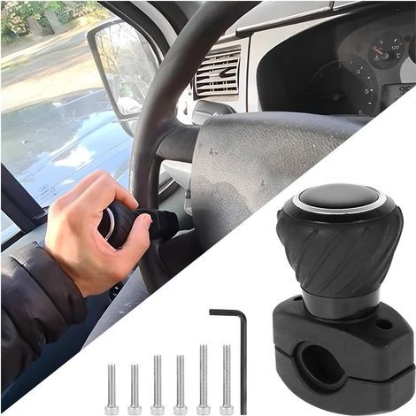 Universal-Lenkradknopf für Autos, Universal-Lenkradknopf für Autos, Lenkrad-Assistenztaste für flexible Steuerung, geeignet für Autos, LKWs, Traktoren, Rasenmäher, Gabelstapler (1/5)