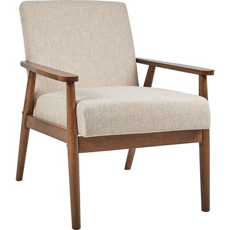 Armchair ESRUM Fabric Dark Brown/ Beige