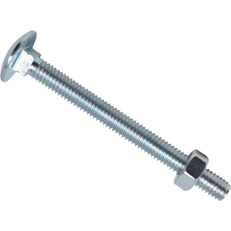 Zinc-Plated M6 Cup Square Hex Bolt & Nut Set - Box of 25