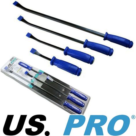US PRO 4pc Go-Thru Wrecking Pry Bar Set Lever Crow Bars 200mm - 600mm 6767
