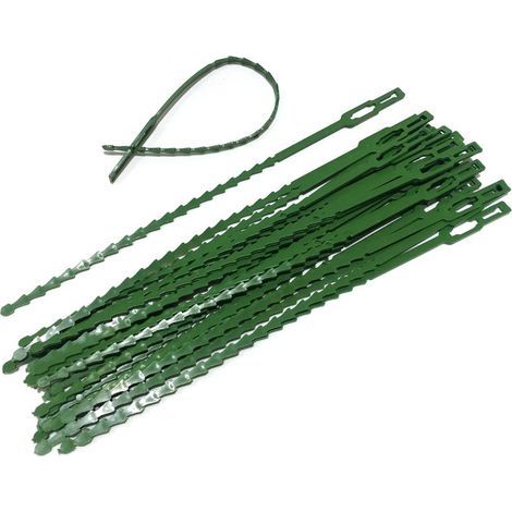 Gartenkabelbinder, grün, 30er-Packung, 23 cm, Mehrzweck-Kunststoff-Befestigungsbänder für Weinreben (1/5)