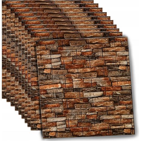 3D-selbstklebende Wandpaneele mit Backsteinmuster 3 (1/4)