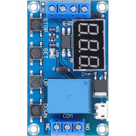 Module Relais DC 6-30V Temporisateur Programmable Cycle Délai Coupure Déclencheur Optocoupleur Commutateur Carte Relais (1/5)