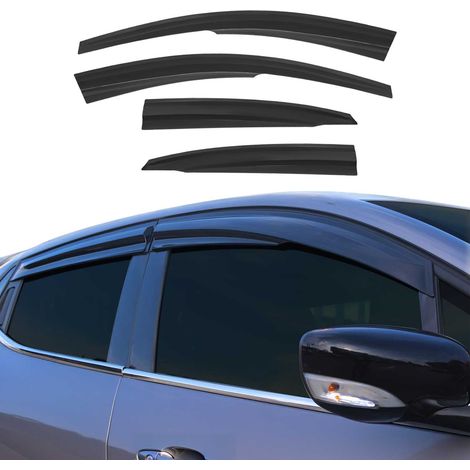Déflecteurs de Vent Pluie d'air Compatible avec Ford Focus 1998-2004 en Acrylique Noir (1/5)