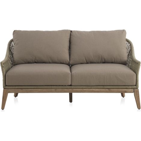 Sofa aus Akazienholz mit Kissen, Kollektion Legno (1/5)