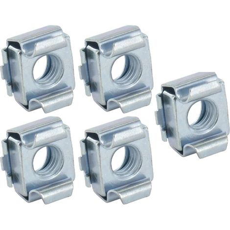 Cyclingcolors – Lot de 5 écrous cage M6 en acier zingué – Fixation pour panneaux 1,7-2,7mm – Assemblage captif pour armoires et véhicules