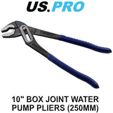 US PRO WATERPUMP PLIER 10"" 250MM GROOVE JOINT PIPE WRENCH PLUMBERS PLIERS 2205 (1/3)