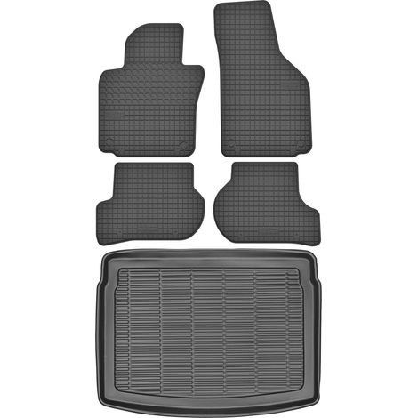Ensemble de tapis de sol en caoutchouc pour Volkswagen Golf VI Hatchback (2008-2012) + tapis de coffre (1/5)