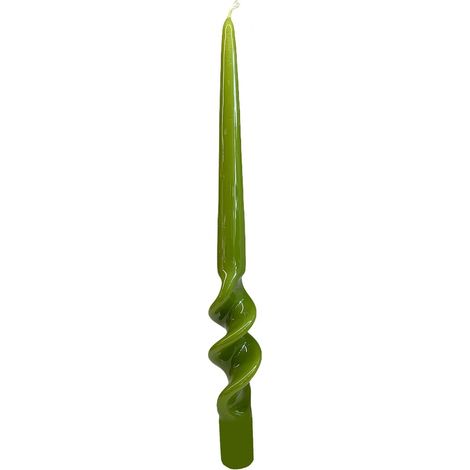 Candela twist decorata decorazione luminosa ambiente 290X22 -Verde Bosco (1/3)