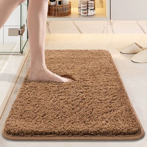 Mikrofaser-Badematte, superdick, super saugfähig, 40 x 60 cm x 2,5 cm