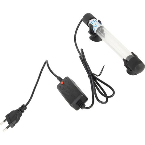 Lampe UV submersible pour aquarium, stérilisateur, éliminant les algues vertes et les algues. Compatible avec les bassins et les étangs. Prise européenne 220-240 V, 5 W. (1/5)
