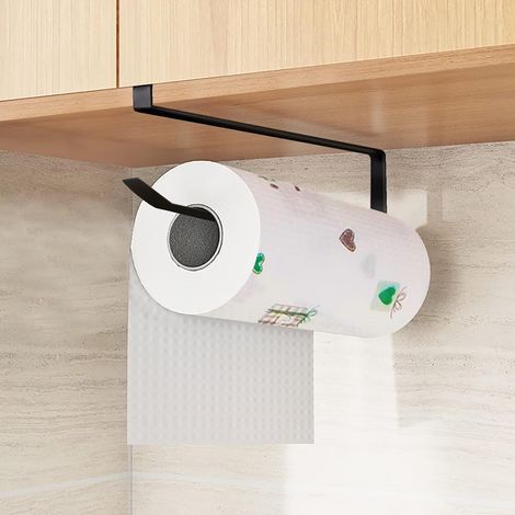 1 Porte-Rouleau Essuie-Tout, Acier Antirouille, Montage Sans Perçage, Cuisine Salle de Bain (1/5)