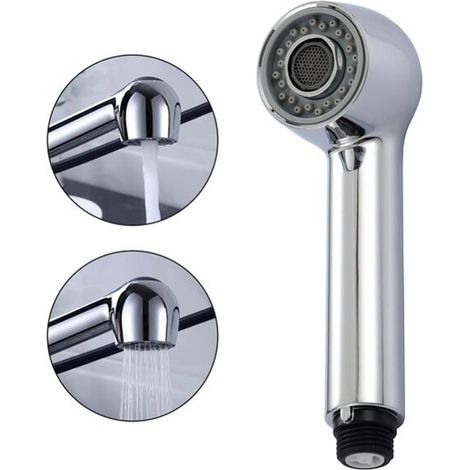Chrome Faucet Sprayer with 2 Spray Patterns, Kitchen Mixer Tap Shower Head