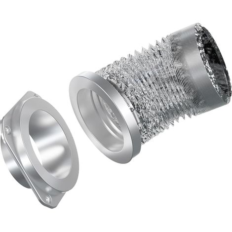 Kit de Connecteur Rapide Magnétique de Couplage d'évent de Sécheuse en Alliage d'Aluminium et Acier Inoxydable avec Conduit en Aluminium de 2,6 Pieds 4 Pouces, Joint Hermétique, Installation (1/5)