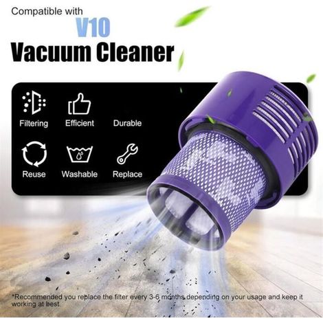 ALLIANDISPoubelle à PoussièRe AméLioréE pour Aspirateur pour Dyson V10 SV12, Grand Bac de Remplacement pour Poubelle Dyson V10, PièCe N° (1/3)