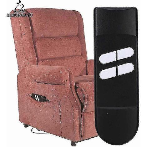 Télécommande noire à 4 boutons pour fauteuil releveur électrique, canapé et télévision, 17 x 6 pouces.
