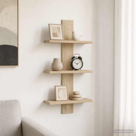 vidaXL Étagère Murale Chêne Sonoma 30 x 13.5 x 64.5 cm (1/5)