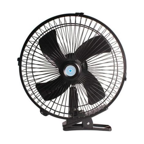 Ventilateur voiture 10 pouces 12V à pince, rotation silencieuse camping-car