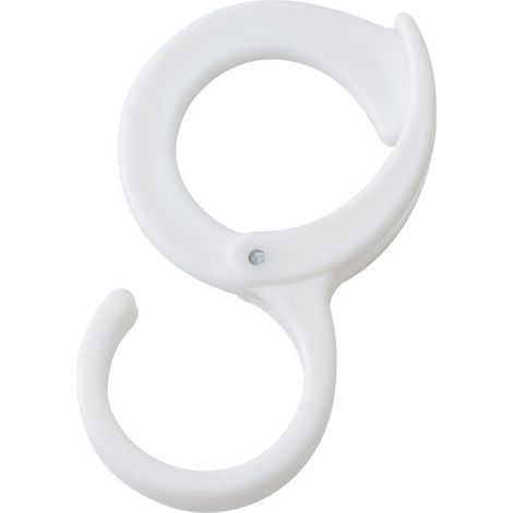 Gancio a S in plastica PVC, multifunzionale, senza bisogno di forare, ideale per appendere oggetti in cucina, bagno, armadio e per la casa. (1/5)
