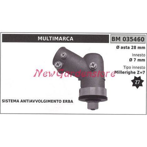 Coppia conica decespugliatore 035460 Ø asta 28 Ø innesto 7 millerighe Z 7