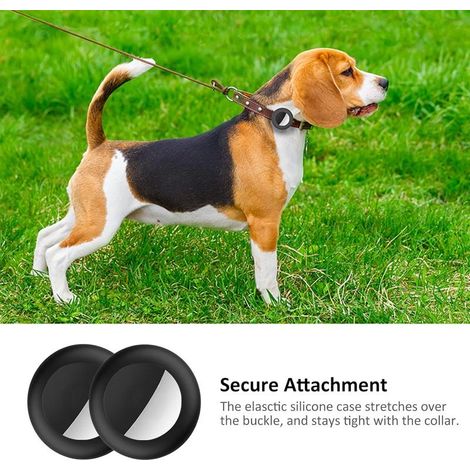 Colliers pour chats compatibles AirTag 2022 – Étanche, protection AirTag, sangle 1 cm, lot de 2 noirs (1/4)