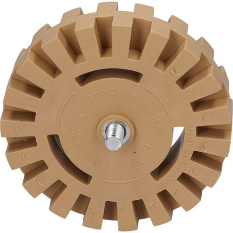 Roue en caoutchouc pour enlever les autocollants et rayures sur peinture voiture, chrome et métal