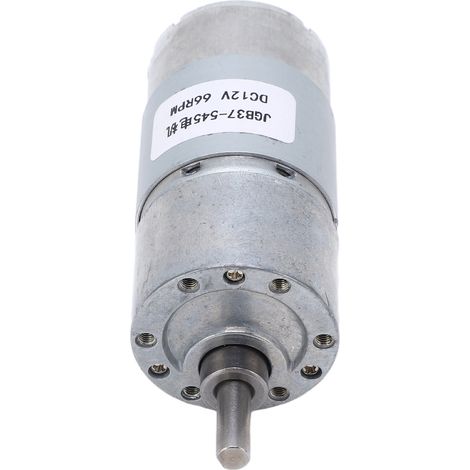 Moteur à engrenages CC 12V, antivibrations, résistant à l'usure, boîtier en acier allié, 66 tr/min, réducteur pour robot, moteur robuste (1/5)
