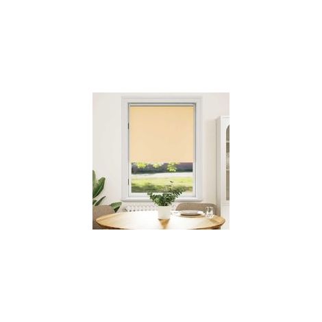 Tenda a rullo oscurante 124,4 x 175 cm, larghezza tessuto 120 cm, beige - Crezuo (1/4)