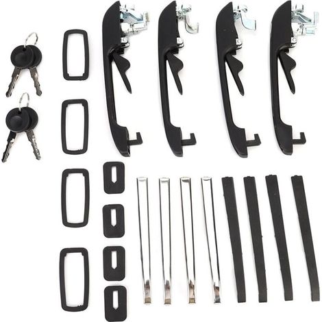 4 pièces Poignées de porte extérieures avant et arrière gauche et droite avec clés Compatibles avec Golf MK1/MK2 (1/5)