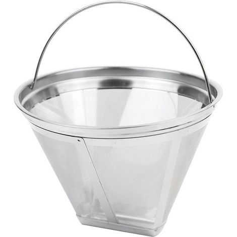 Filtre à Café Réutilisable - Acier Inoxydable 304 - Pour Machine à Café Goutte-à-Goutte - Capacité 8 à 12 Tasses - 100 Mailles (1/4)